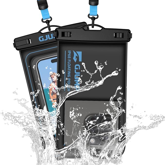 2 Pack Floating Waterproof Phone Pouch, Essential by GJUMP