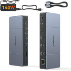 Displaylink Docking Station Triple 4K HDMI Monitors by ABIWAZY