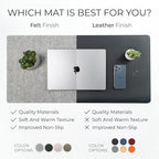 Nordik Large Felt Desk Mat – Stone Oat Beige – 35 x 17 inch – Computer Desk Mat - Image 7