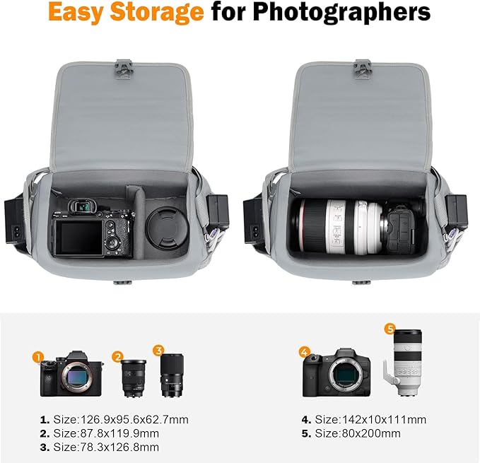 CADeN Camera Bag Case Shoulder Crossbody Bag Compatible - Image 3