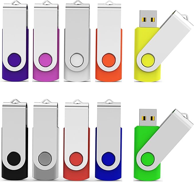 Aiibe 64GB Flash Drive 10 Pack 64 GB USB 3.0 Flash Drive Thumb Drive USB Drive by Aiibe