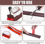 Floor Cord Cover Cavity 0.8"x0.37" Self Adhesive Cord Hider, 10FT Low Profile - Image 8