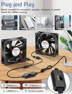 Wathai 80mm x 80mm x 25mm USB Fan 5V - Image 5