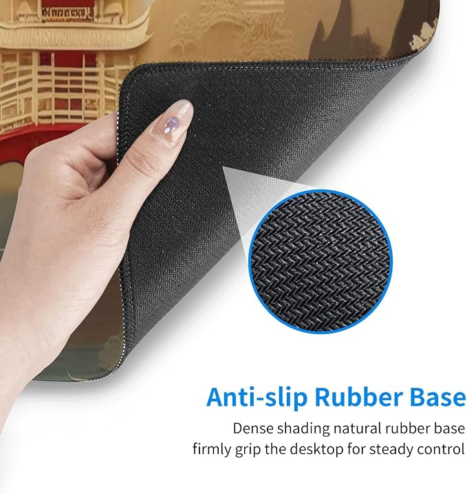 Gaming Mouse Pad, Large Non-Slip Rubber Base Mousepad, Keyboard Mouse Mat - Image 7