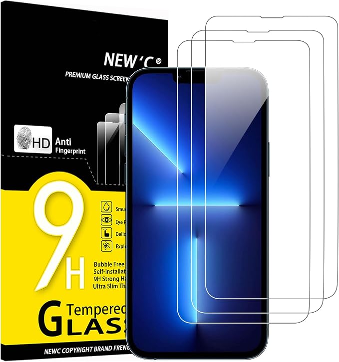 NEW'C 3 Pack Designed for iPhone 13 Pro Max, iPhone 14 Plus Screen Protector by NEWC