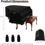 Grand Piano Keyboard Dust Cover, Music Stretchy Dirt Proof Keyboard Cover - Image 2