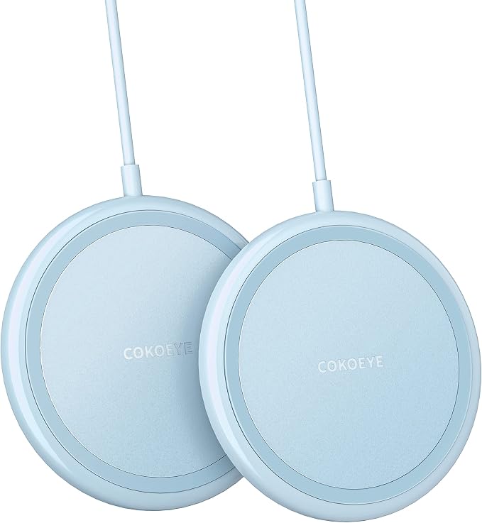 Wireless Charger, 15W Max Fast Wireless Charging Pad 2-Pack Compatible by COKOEYE