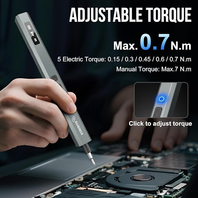 STREBITO 144-Piece Upgraded Electric Screwdriver, Max 0.7 N.m, 120 Magnetic Bits - Image 2