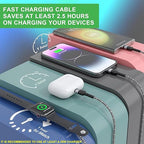 Multi Charging Cable for Apple Watch, Magnetic Wireless Charger, 4 in 1 Nylon - Image 4