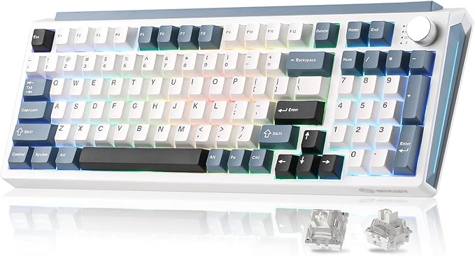 K98 Wireless Mechanical Keyboard, Tri-Mode BT5.0/2.4GHz/USB-C Hot Swappable by MIKIBY