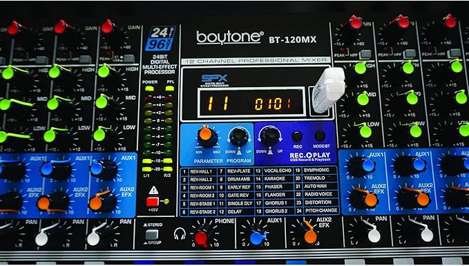 Boytone 12 Channel Bluetooth Studio Audio Mixer - Image 5