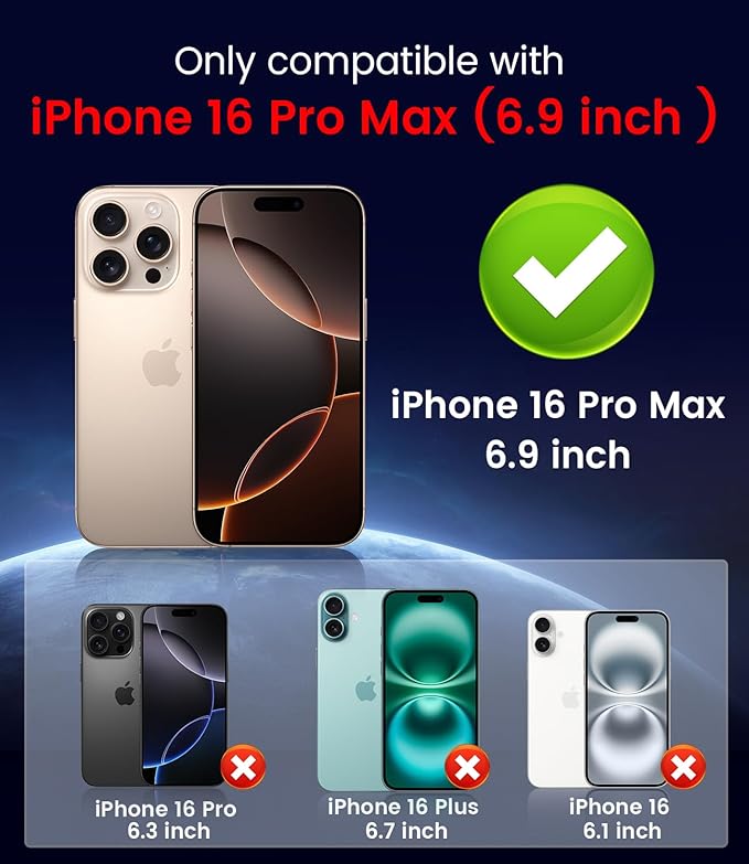 Magnetic for iPhone 16 Pro Max Case Slim Soft Silicone Bumper Shockproof - Image 2