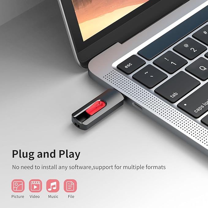 RAOYI 10Pcs 16GB USB Flash Drives Slide Retractable Memory Stick Bulk USB 2.0 - Image 2