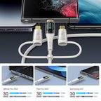 USB C to Multi Charging Cable, USAMS 100W 6.6FT 5A Type C to Type C Fast - Image 8
