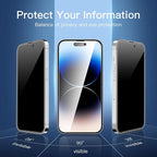 NEW'C 3 Pack Privacy for iPhone 14 Pro Screen Protector, Anti-Spy Tempered - Image 3