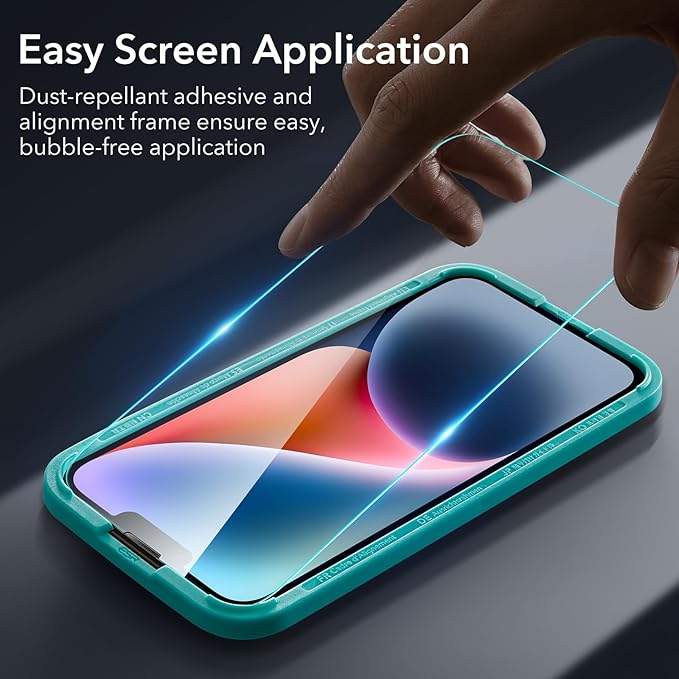 ESR for iPhone 14 Screen Protector Set, 3 Tempered-Glass Screen Protectors and - Image 7