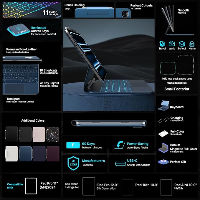 typecase Keyboard Case for iPad Pro 11-inch 2024, Magic Keyboard - Image 6