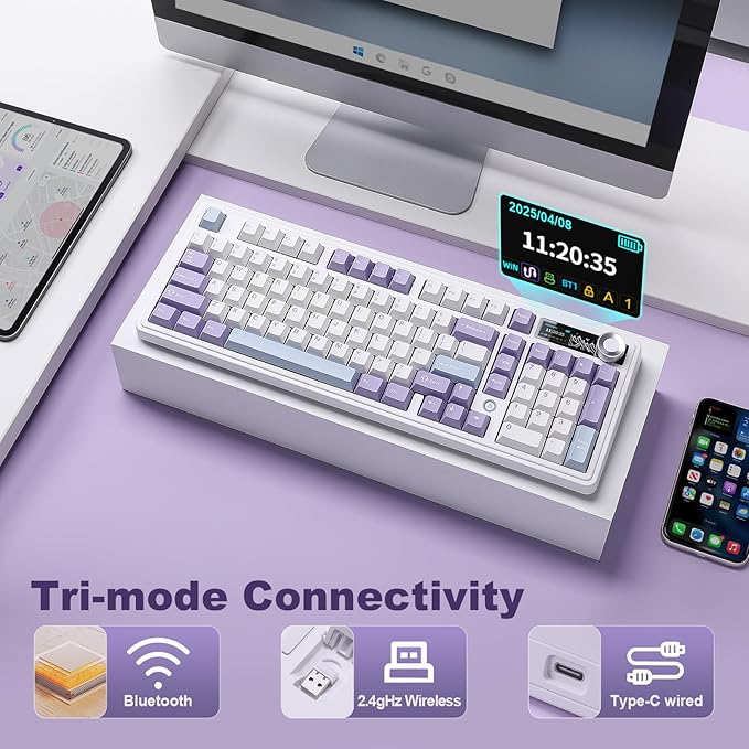 AJAZZ AK980 Mechanical Keyboard, Creamy & Thocky - Image 3