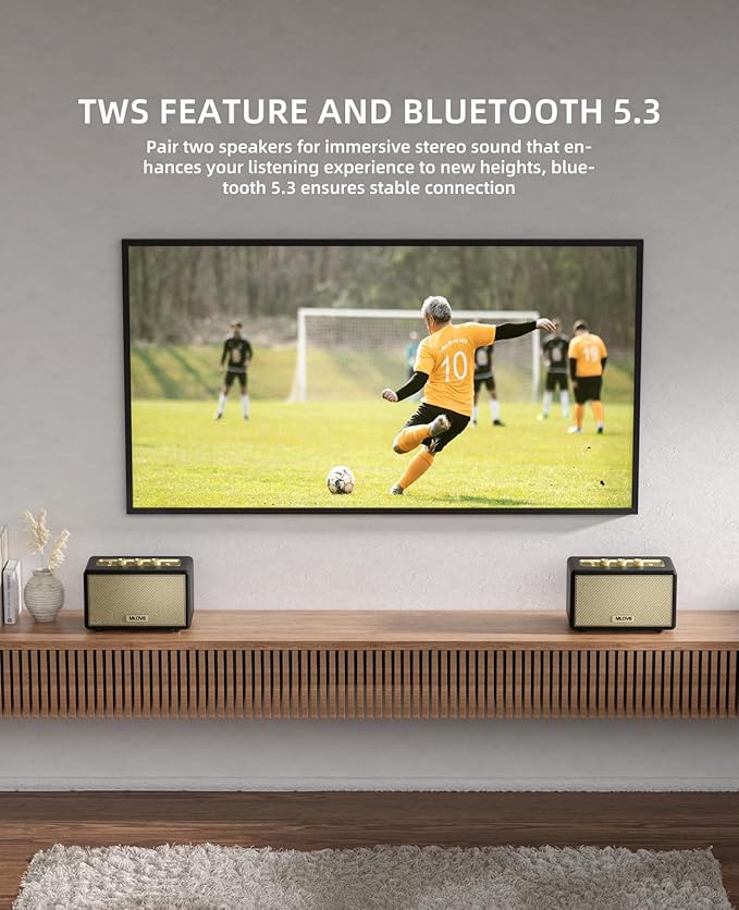 MLOVE A200 Portable Retro Bluetooth Speaker - Image 6