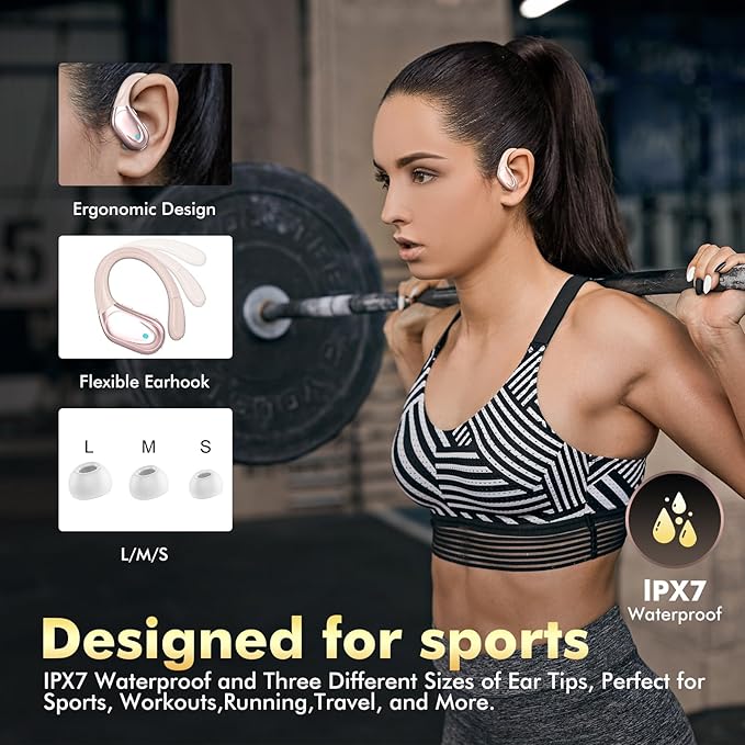 HAOYUYAN Wireless Earbuds, Sports Bluetooth Headphones, LED Power Display Ear - Image 5
