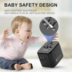 Universal International Power Travel Plug Adapter, 5 in 1 European Travel Plug - Image 7