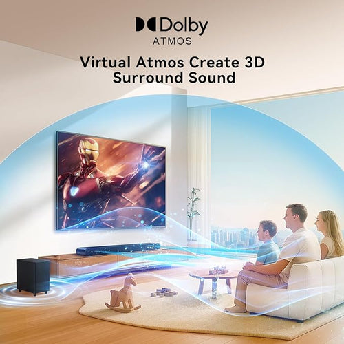 3.1CH Dolby Atmos Soundbar for Smart TV, 390w Virtual Atomos Surround Sound & - Image 2