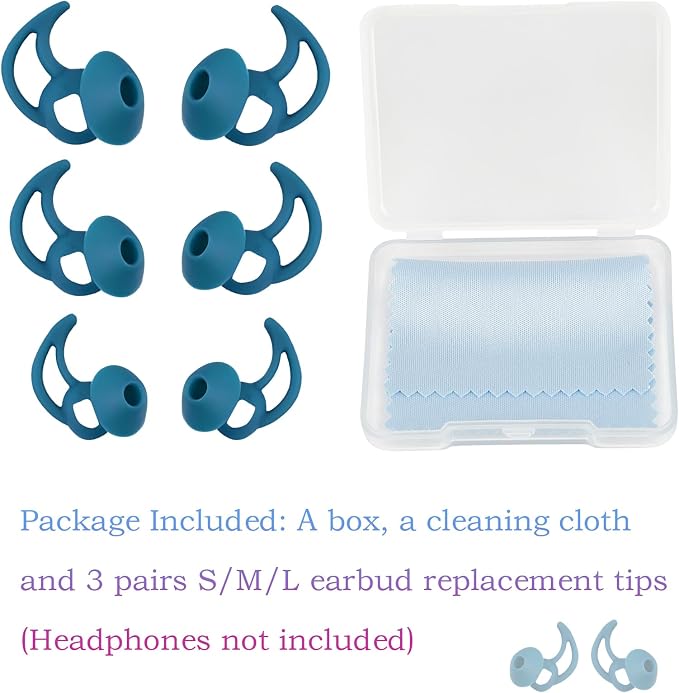 Ear Bud Pads Replacement Ear Tips Silicone Earbud Tips Compatible - Image 3