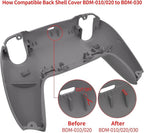 eXtremeRate White & Gray Performance Rubberized Grip Custom Back Plate Bottom - Image 5