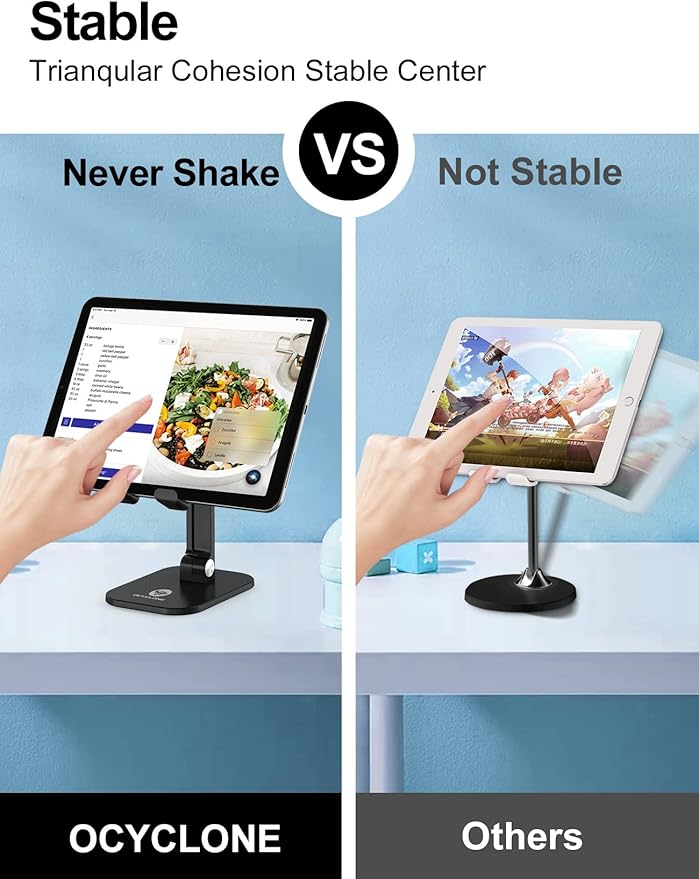 OCYCLONE Phone Stand, Adjustable Height and Angle Foldable Cell Phone Stand - Image 5