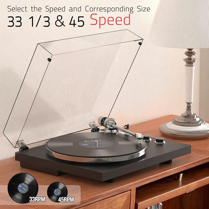 Turntables Belt-Drive Record Player - Image 4