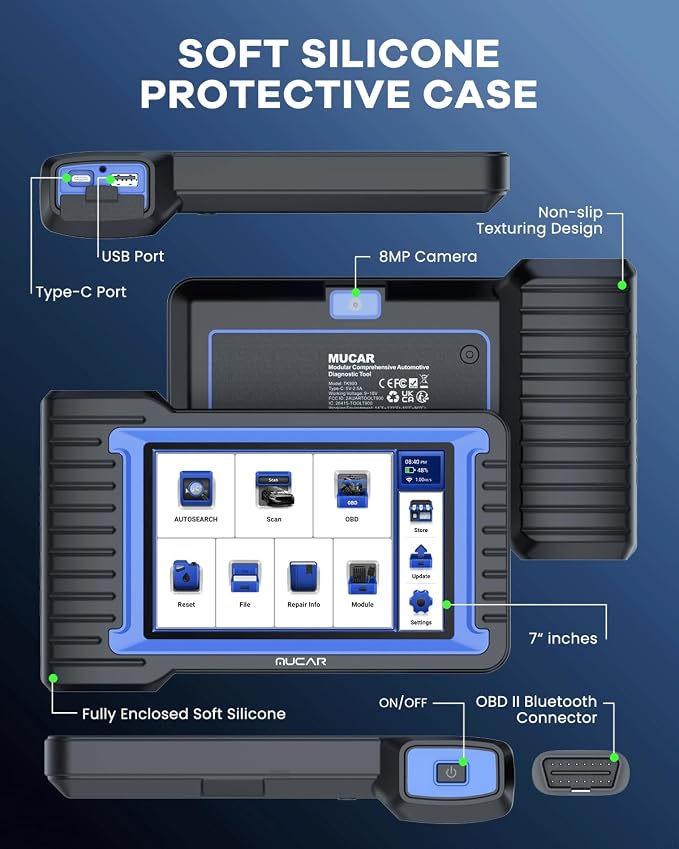 MUCAR Bidirectional Scan Tool, VO7Y All Systems & 28+ Resets OBD2 Scanner - Image 9