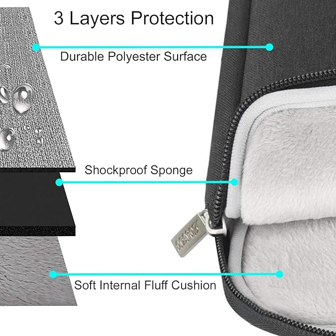 MOSISO Laptop Case 13.3 inch, 13-13.3 inch Laptop Sleeve Compatible - Image 3