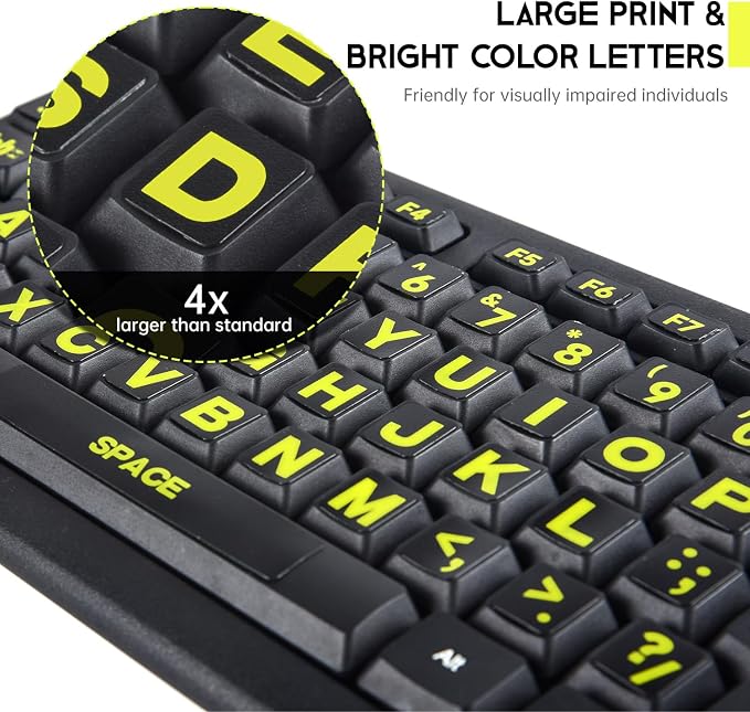 English Keyboard Stickers Full Size Universal PC Computer Laptop Desktop - Image 3