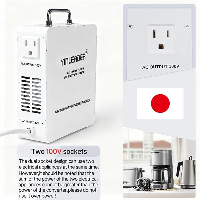 Yinleader 3000W Convert 120V to 100V Step Down Voltage Transformer Perfect - Image 3