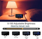 Digital Alarm Clock, Mirror Surface LED Electronic Clocks, - Image 2