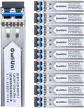 10Pcs 1.25G Single Mode SFP Fiber Module Network Transceiver, LX SM 1310nm 20km by GwliUni