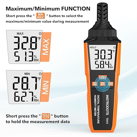 Temperature Humidity Meter, High Precision Digital Hygrometer - Image 5
