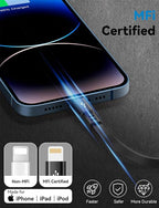 MINLU USB Type C to Lightning Cable 4Ft 2Pack, Retractable iPhone Charger Fast - Image 3