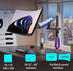 RGB Gaming Monitor-Arm for Flat/Ultrawide/Curved Monitors 32 to 60 inch - Image 2