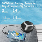 Vivilumens Retractable Power Bank Outdoor Portable 10000mAh Cell Phone Fast - Image 8