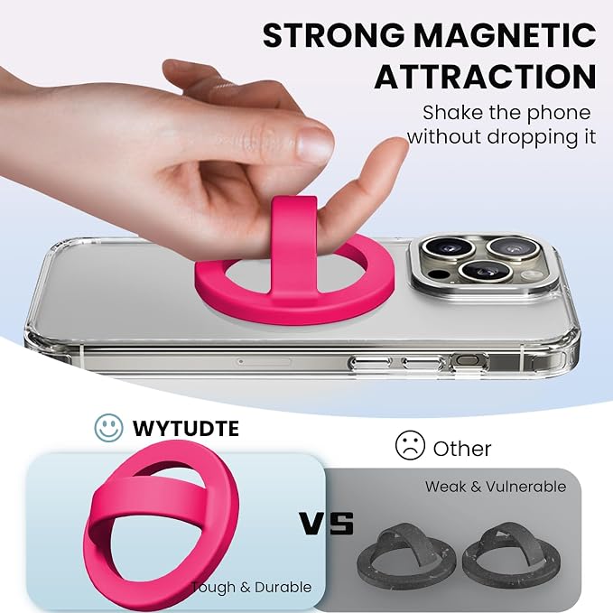 Magnetic Silicone Ring Grip Phone Holder, Loop Grip Phone Holder, Magnetic - Image 2