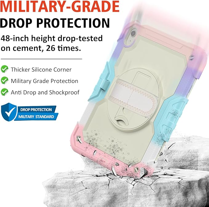 Ambison Case for iPad A16 11th/10th Generation 11"/10.9'' 2025/2022, Heavy Duty - Image 4