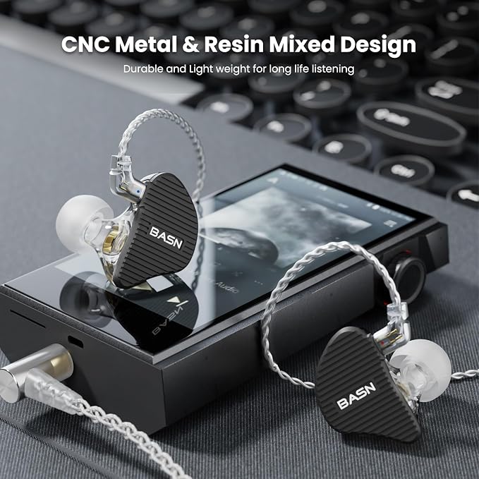 BASN Mix-PD in Ear Monitor, 1Planar Driver + 1Dynamic Driver HiFi IEM Earphones - Image 5