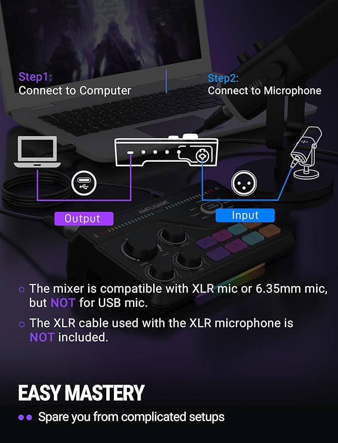 Fifine Gaming Mixer for Voice Chat and Streaming- 7.1ch Surround Sound - Image 10