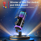 FIFINE Gaming PC Microphone, USB Streaming Microphone - Image 2