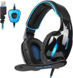 SA902 7.1 USB Surround Sound PC Headsets Over-Ear Gaming Headphones by Unknown