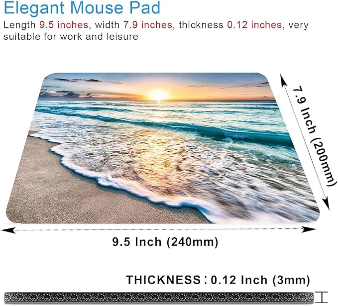 Beach Sunset Mouse Pad, Cute Mouse pad, Custom Small Mouse Pads - Image 2