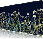 Weeds Flowers Large Mouse Pad, Gaming Keyboard Desk Pad, Extended Mouse Mat by BAHDSISFA