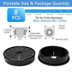 8 Pcs Cable Grommet, Snap Bushing 2" Mounting Diameter, Flexible Petal-Shaped - Image 9