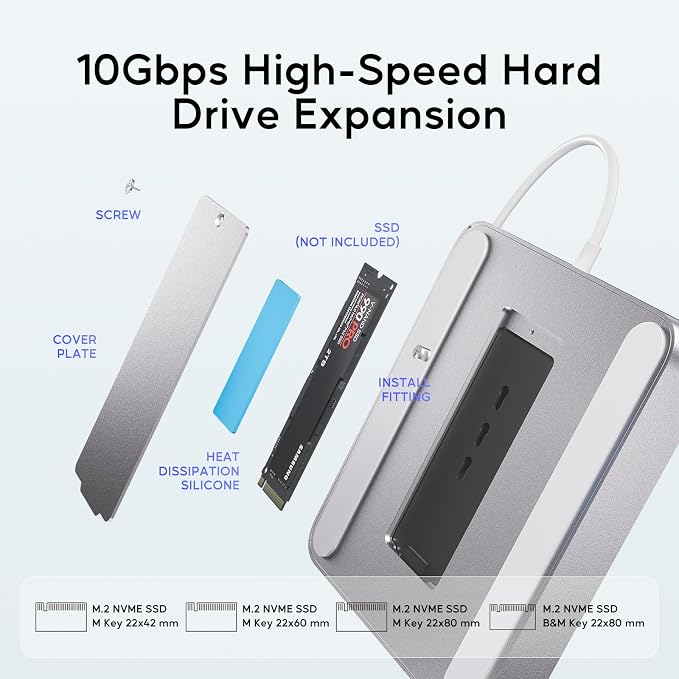 USB C HUB for iMac 24 inch 2021/2023/2024, PULWTOP USB Hub Adapter iMac - Image 5